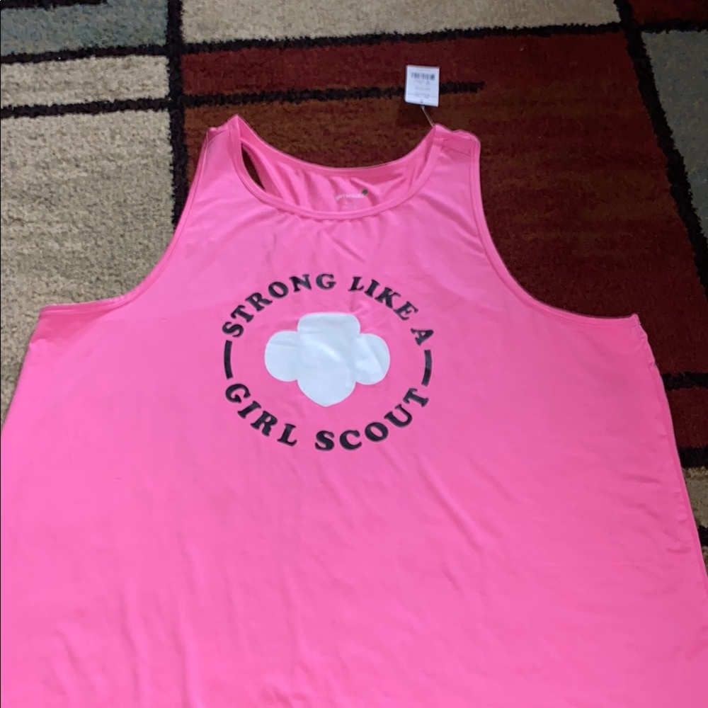 Pink 'Strong Like a Girl Scout' Tank Top